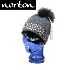 Norton Mütze BEANIE Nieten - grey melange