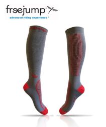 Freejump Riding Technical Socks - grey/red