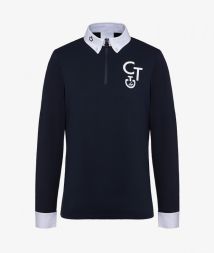 CT Turniershirt LETTERS and LOGO Piquet LS - navy