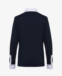 CT Turniershirt LETTERS and LOGO Piquet LS - navy