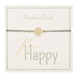 Armband BE HAPPY - Mandala des Glücks vergoldet