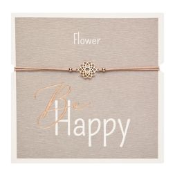 Armband BE HAPPY - Flower roségold